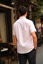 Classic Short Sleeve Linen Collar Buttoned Men's Shirt with Gift Box Fs-003626 - Burgundy - 7