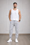 Men's Gray Sweatpants Jogger Narrow Leg Cotton Slim Fit