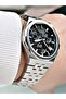 Functional Silver-Black Color Sapphire Glass Steel Band Steel Case Men's Wristwatch 1288Mr - 2