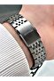 Functional Smoked Color Sapphire Glass Steel Band Steel Case Men's Wristwatch 1217Mr - 6