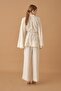Kimono Linen Women's Pajama Set - Lx.25232 Neutral - 3