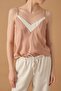 Kimono Linen Women's Pajama Set - Lx.25232 Neutral - 6