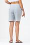 Women's Striped Cotton Shorts with Pockets and Elastic Waist, Blue Ecru Striped - 6
