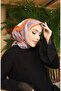 وشاح قطني منقوش 70334-05 مينك برتقالي - 3