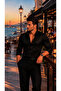 Men's Black Long Sleeve Slim Fit Cotton Satin Special Edition Premium Quality Shirt - 3