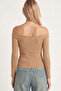 بلوزة محبوكة بياقة مربوطة من قطعتين LAH0005 بسكويت أزرق داكن - 4