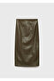 Leather look pencil skirt - 3
