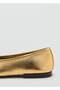 Lace-up Detailed Leather Ballerinas - 4