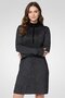 Women Metallic Bodycon Dress, Black - 4