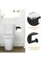 Black Toilet Paper Holder, SUS304 Stainless Steel Adhesive or Screw Mount with Large Shelf - 2
