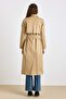 Water-Repellent Feature Trench Coat with Cape and Scarf Detail Kamel 6830 - 7