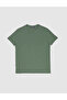 Khaki Slim Fit 100% Cotton Crew Neck Basic T-Shirt 50325307-Vr027 - 6