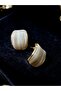 Hareli Ecru Rectangular Steel Earrings - 2