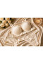 Oyster Model Satin Striped Padded Bra Set