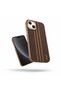 Apple iPhone 13 Compatible Case Goldrix Carbon Fiber M-Safe Case Brown - 2