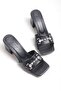 Stoned and Simple Low Heeled Evening Dress Slippers 7 cm Heeled - 2