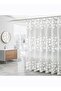 Washable Flower Shower Curtain 180x180cm, Waterproof with Hooks, Bathroom Decor - 3