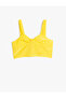 Crop Top Strappy Textured Front Tie Shiny - 3