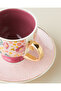 Rosalie New Bone China 4 Piece 2 Person Coffee Cup Set 100 ml Colorful - 5