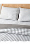 Simple Checks Easy-Iron Double Duvet Cover Set with Sheets 200X220 cm Brown - 3
