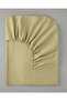 Novella Premium Cotton Textured Double Elastic Bed Sheet 160X200 cm Light Yellow