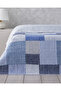 غطاء هارلم مزدوج متعدد الأغراض 200x220 سم أزرق داكن - 3