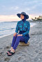 Water Repellent Parachute Hijab Swimsuit with Leggings and Double Boning - 2