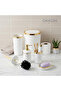 5 Piece Luxury Acrylic Bathroom Set with Gold, Black and White Color Options