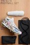White Football Cleats Set - Shin Guard, Football Boot, Training Bag, and Advantage Pack of 4 - 8
