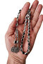 Silver Color Enamel Metal Prayer Beads, Double Kazaz Pattern Metal Tassel Rosary with Gift Box. - 2