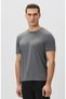 Antrasit Pike Desen Basic T-shirt - 3