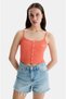 Rhodes Hot Pink Strappy Embroidered Cotton Standard Fit Women's Crop