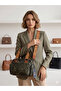 Khaki Green Women's Crossbody Bag with Multiple Pockets and Shoulder Strap