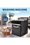 Washing Machine Cover,Washer Cover Dryer Cover Durable Thicker Fabric 2 Zippers Design ,Basic Black - 2