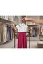 Girl's Embroidery Detailed White Shirt Comfortable Fit Wide Leg Pants 2-Piece Set - 8