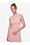 Drapeli Slim Fit Sleeveless Crew Neck Polka Dot Long Dress - 2