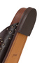 Women's Brown Studded Leather Slippers 26Sfd550818 - 8