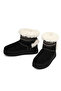 Women's Black Thick Soled Suede Teddy Boots 25Wfe402410 - 4