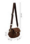 Women's Brown Fabric Crossbody Bag 26Pbd24526F - 2