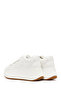 Women's White Thick Sole Sports Shoes, Lace-Up Sneaker 25Afd431318 - 5