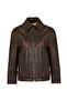 Garcia Women's Brown Shirt Collar Oversized Leather Jacket 25Wgd5636Vd