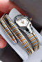 Snake Watch Model - Women's Wrist Watch, Waterproof Gold Silver Steel Band - Bracelet Gift Dkby2044C3 - 3