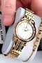 Women's Wristwatch 3 Atm Waterproof Gold Color Steel Band + Bracelet Wlg190 - 3