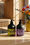 C-527 2-piece cool liquid soap dispenser set - kitchen-bathroom counter top cleaning set - anthracite glass 425 ml - 2