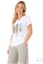Women's Black 100% Cotton Regular Fit Floral Embroidered Knitted T-Shirt - 5