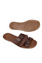 , Women's Genuine Leather Slippers 1611010Za7 Brown - 6