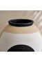 Gritty Paper Mache Geometric Handpainted Vase 40x40x60cm - Black - 2