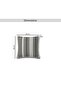 Mix Grey Tonal Stripe Back Cushion 56x50x7cm Zipper Closure 240 Gsm High Qulity Mackintosh Pp Fabric - 7