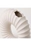 Rae Ceramic Ribbed Donut Vase 24.3x9x23cm - White - 2