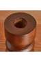Almond Wooden Taper Candle Holder 10.5x10.5x23cm - Brown - 2